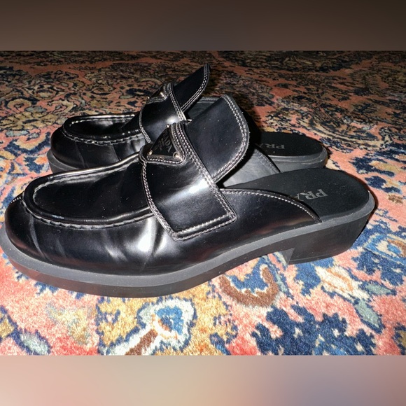 PRADA triangle loafer mules! - Picture 14 of 16